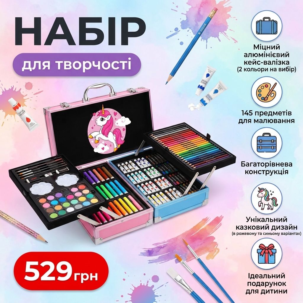 Набір для творчості 145 предметів